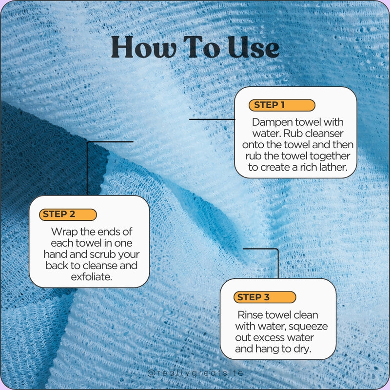 Srsly Buffed Exfoliating Back Towel | Buff Experts