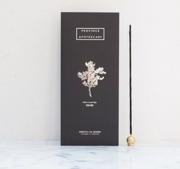 Cedar Wood Essential Oil Incense | Province Apothecary