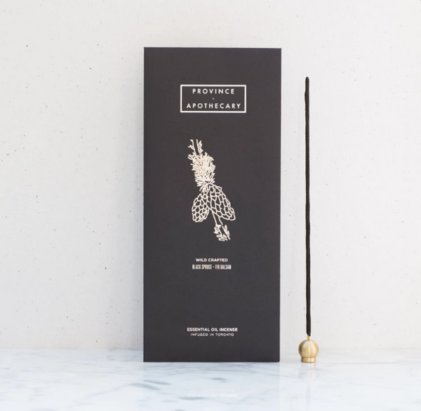 Black Spruce + Fir Balsam Essential Oil Incense | Province Apothecary