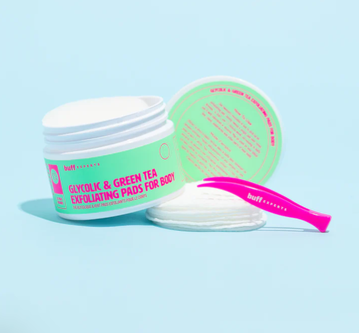 Glycolic & Green Tea 3-in-1 Exfoliating Pads (for Body) | Buff Experts
