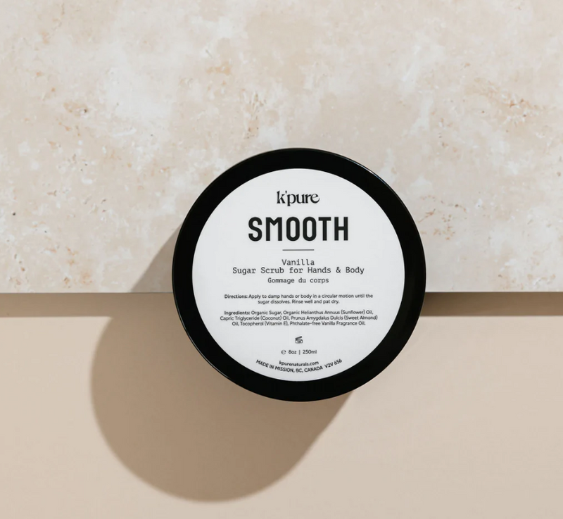 SMOOTH Organic Sugar Scrub for Hands and Body | k'pure