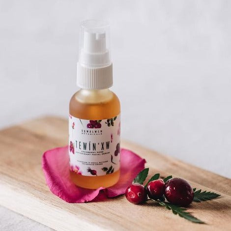 TEWÍN’XW CRANBERRY ROSE FACIAL SERUM | SḴWÁLWEN BOTANICALS